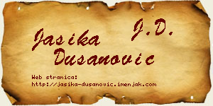 Jasika Dušanović vizit kartica